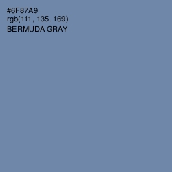 #6F87A9 - Bermuda Gray Color Image